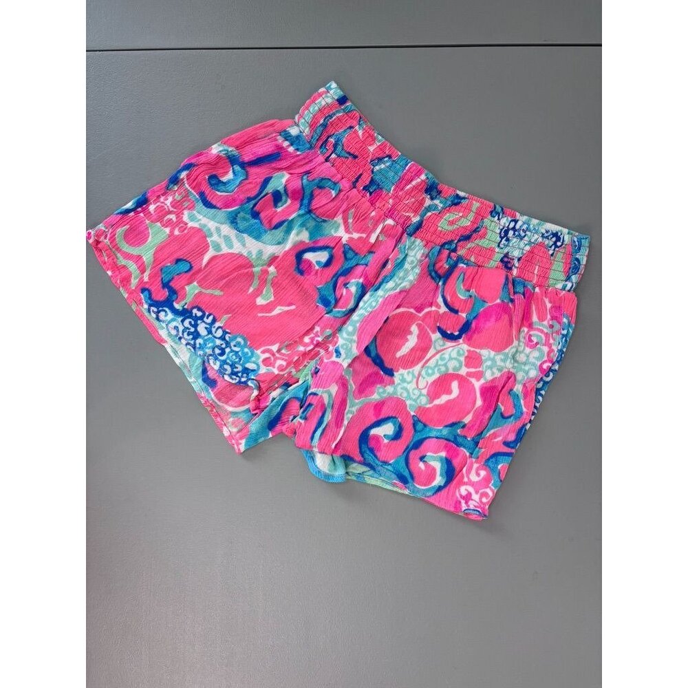 Lilly Pulitzer women's XS bright pink kat shorts vibrant coral reef I'm so jelly